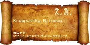 Krompaszky Milemon névjegykártya